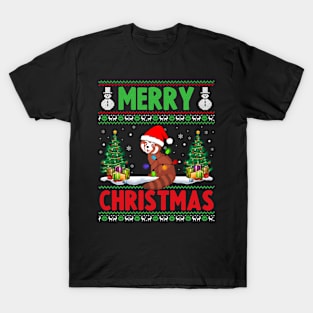 Funny Red Panda Animal Lover Xmas Lighting Red Panda Christmas T-Shirt